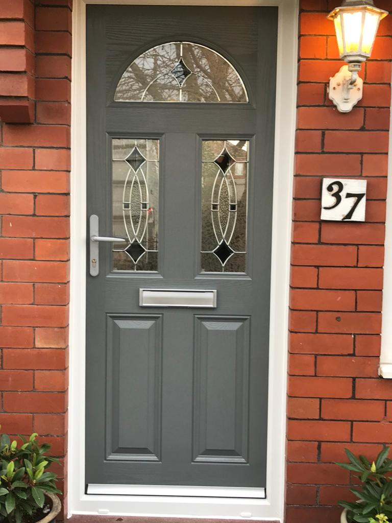 grey door